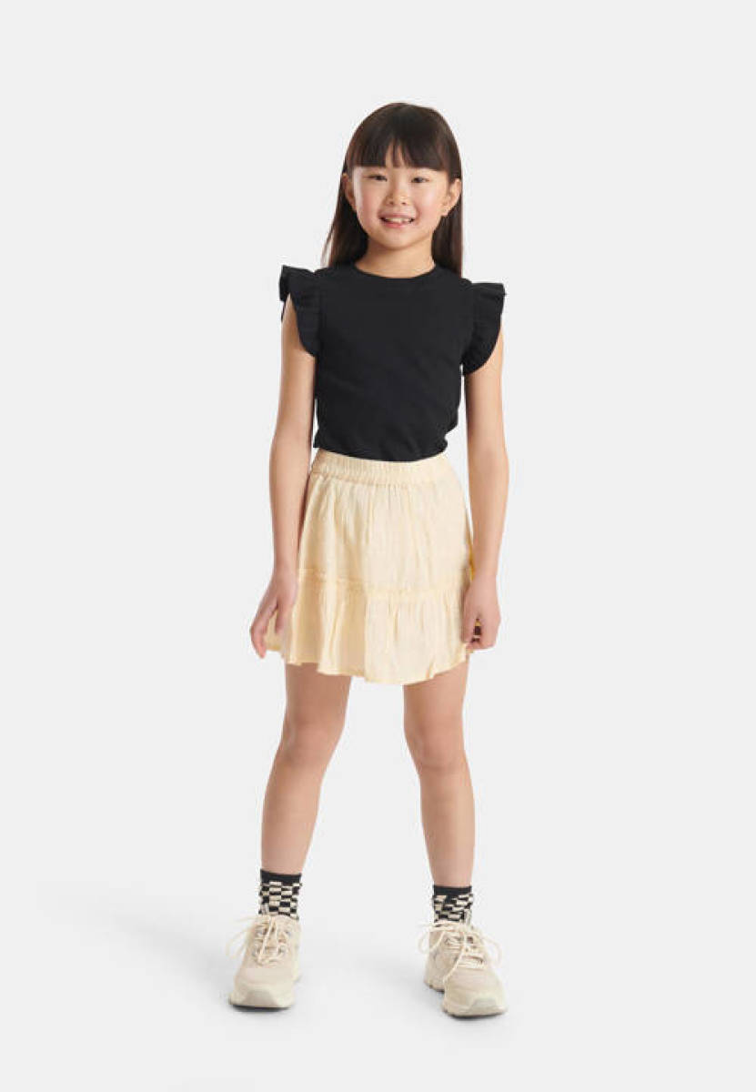 Shoeby Jill & Mitch T-shirt met ruches zwart