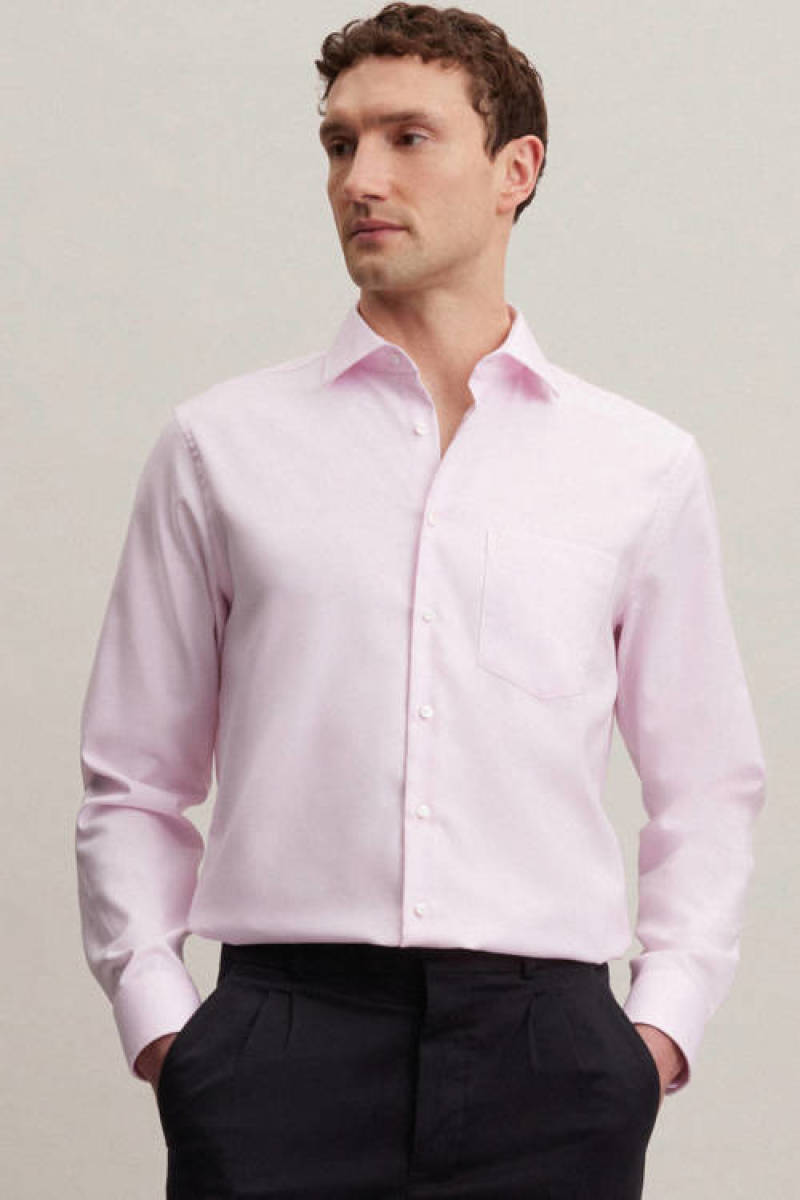 Seidensticker slim fit overhemd roze/pink