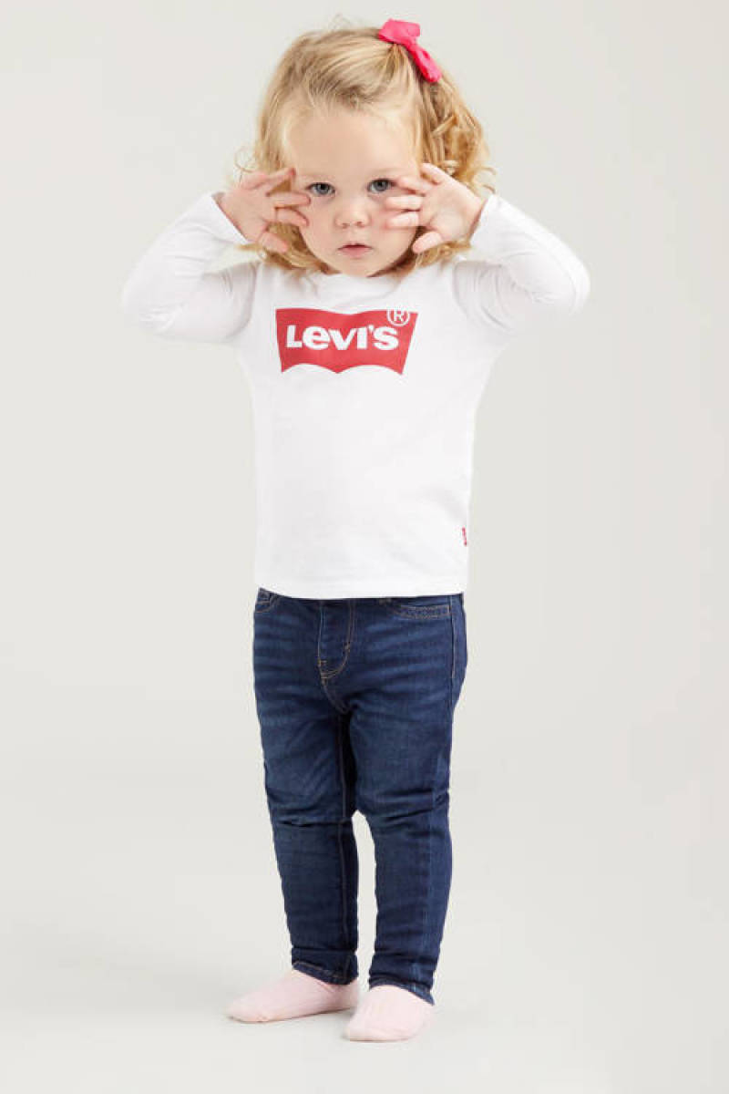 Levi's Kids longsleeve Logo met logo wit