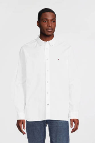 Tommy hilfiger regular fit overhemd met biologisch katoen white