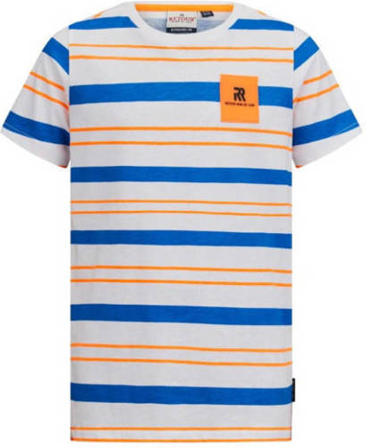 Retour Denim gestreept T-shirt Davis blauw/oranje/wit