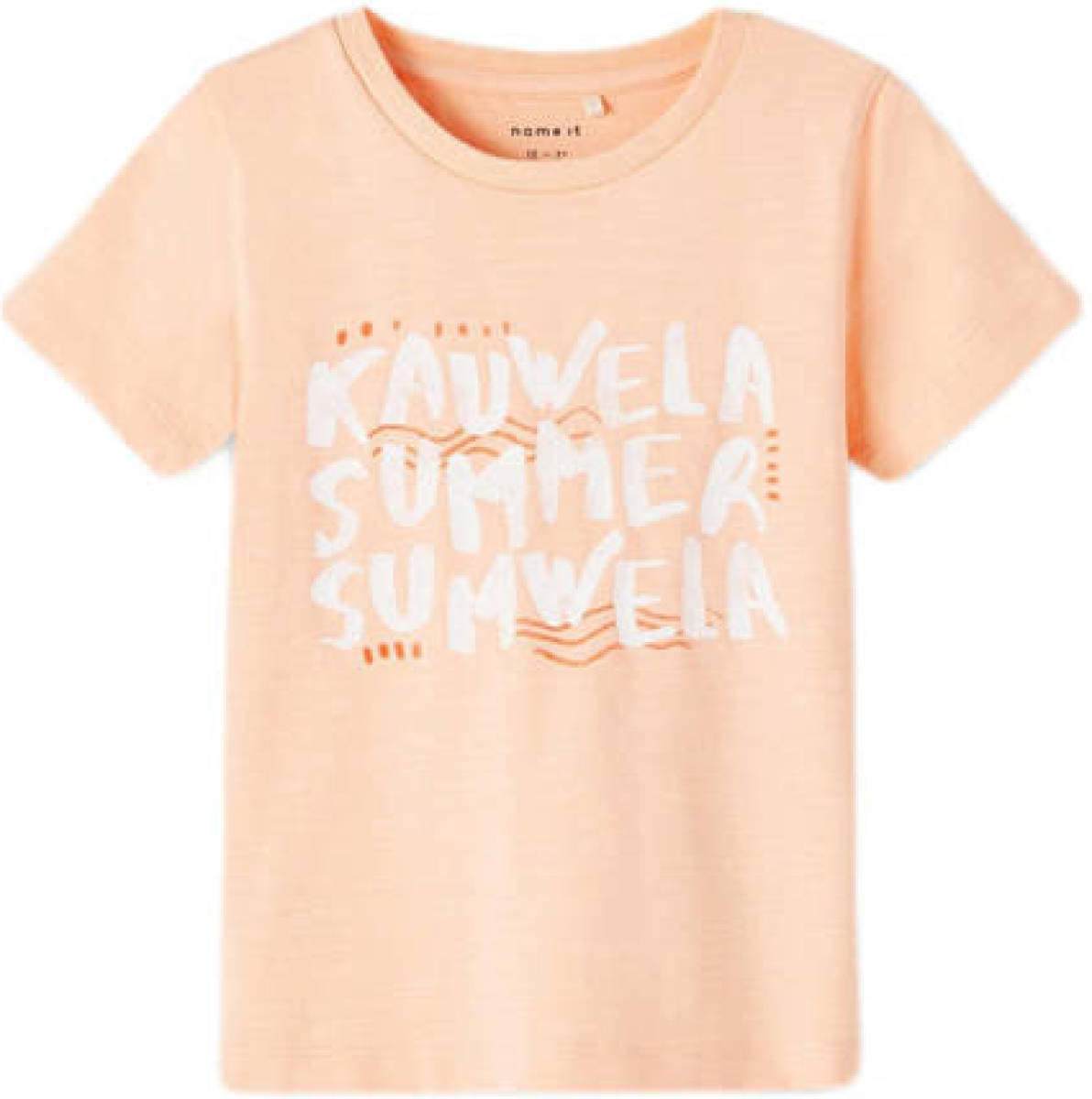 NAME IT MINI T-shirt NMMFREDERIK met printopdruk zalmroze