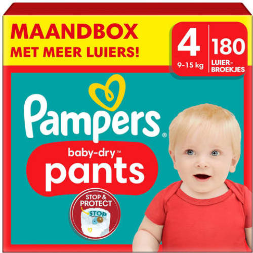 Pampers Baby-Dry Pants Maat 4 (9-15kg) - 180 luierbroekjes maandbox