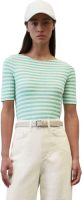 Marc O'Polo gestreept T-shirt turquoise/wit