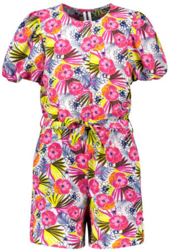 B.Nosy gebloemde jumpsuit B.Dazzeling van gerecycled polyester fuchsia/multicolor