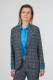 Didi blazer Motion van travelstof met all over print zwart/blauw