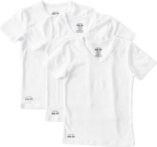 Little Label T-shirt van biologisch katoen - set van 3 wit