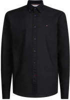 Tommy hilfiger regular fit overhemd met biologisch katoen black