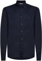 Tommy hilfiger regular fit overhemd met biologisch katoen desert sky