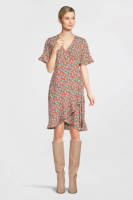 VERO MODA wikkeljurk VMJENNY met volant groen