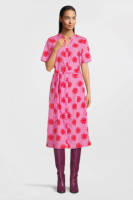 VERO MODA blousejurk VMJENNY met ceintuur roze/rood
