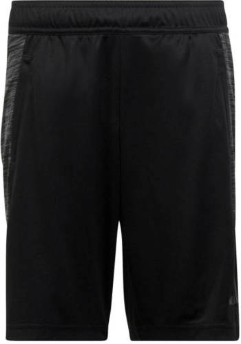 adidas Sportswear regular fit short van gerecycled polyester zwart/grijs