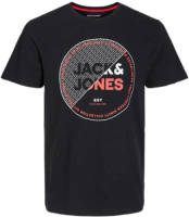 Jack & Jones regular fit T-shirt JJRALF met printopdruk black