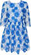Y.A.S A-lijn jurk YASLACEDAZE met kant blauw