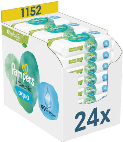 Pampers Harmonie Aqua babydoekjes - 24 Verpakkingen = 1152 babydoekjes