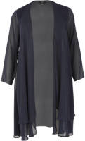 Yoek Loretta's Favourites vest van voile donkerblauw
