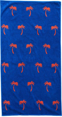 BEACHWAVE kinderstrandlaken Palm (150x80 cm) Blauw/oranje
