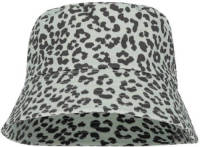Sarlini bucket hat met all-over panterprint lichtblauw