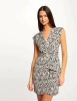 Morgan jurk met all over print zwart/wit