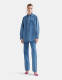 Shoeby Eksept denim blouse met logo medium blue denim