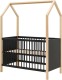 ToiToiKids Homy Ledikant - 60x120 cm. - Matt Black/Natural