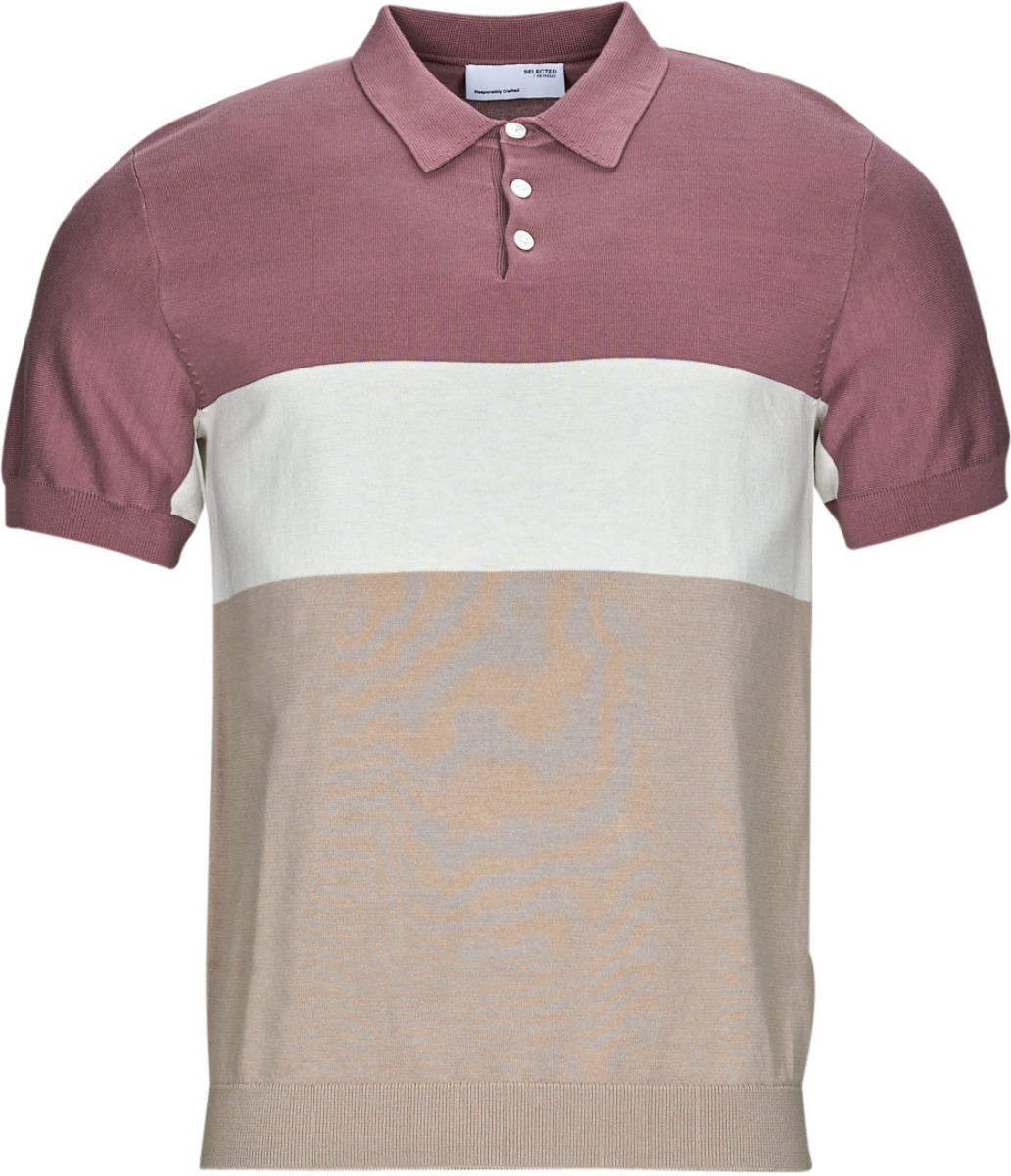 Polo Shirt Korte Mouw Selected  SLHMATTIS SS KNIT BLOCK POLO B
