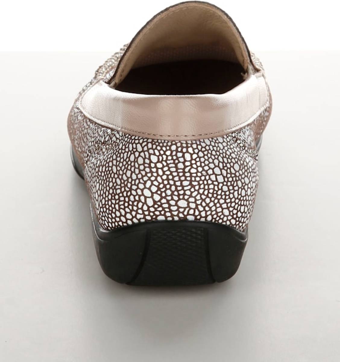 Mocassin met karakteristieke mocassinnaad Naturläufer Beige/Bruin