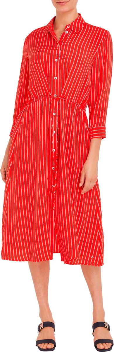 Tommy Hilfiger Curve Jurk met overhemdkraag CRV CUPRO ROPE ST SHIRT DRESS