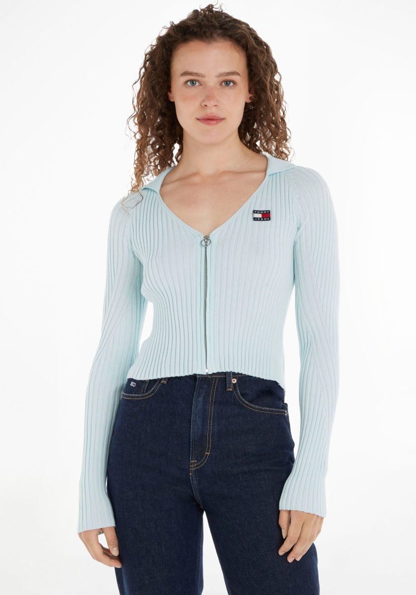 Tommy Jeans Vest TJW XS BADGE V-NECK ZIP THRU