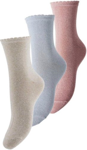 PIECES Sokken PCSEBBY GLITTER LONG 3-PACK SOCKS NOOS (set, 3 paar)