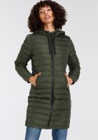 ALPENBLITZ Doorgestikte jas Sledetocht met contrastkleurige imitatieleren piping & 2-wegrits - nieuwe collectie