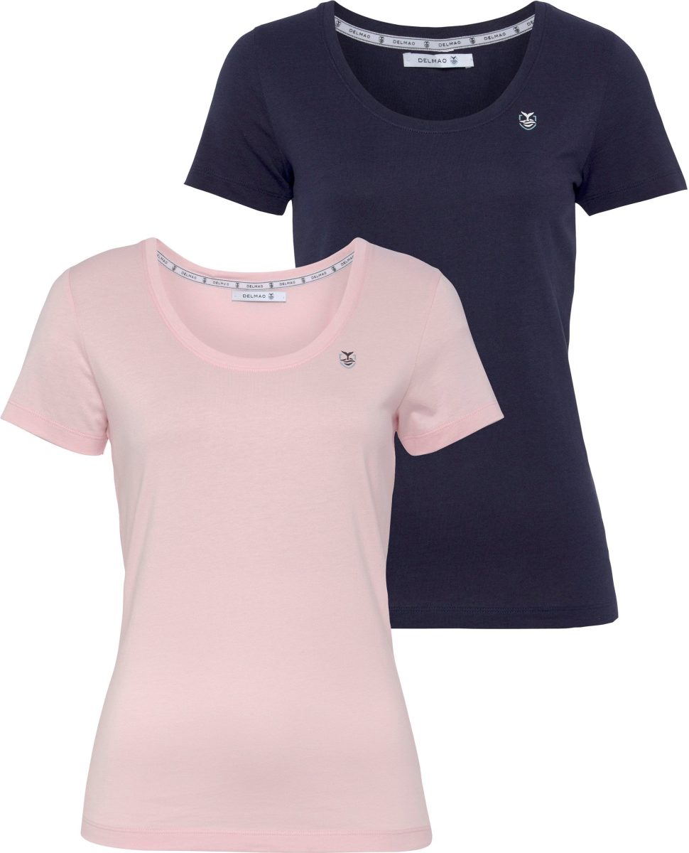 DELMAO T-shirt (voordeelset, 2-delig, Set van 2)