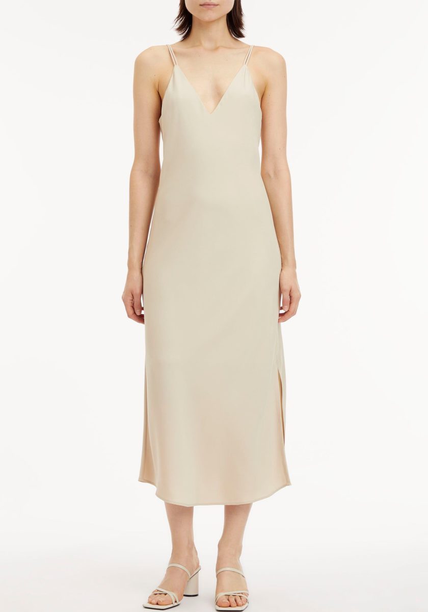 Calvin klein Midi-jurk RECYCLED CDC MIDI SLIP DRESS