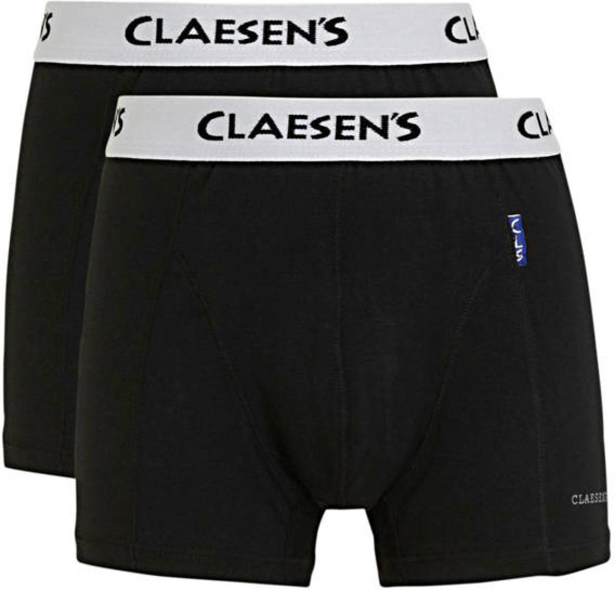 Claesen's boxershort - set van 2 zwart/wit