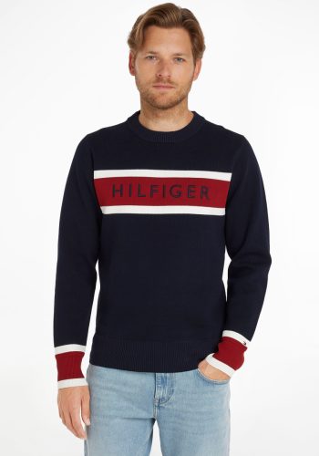 Tommy hilfiger Trui met ronde hals HILFIGER FLAG CREW NECK