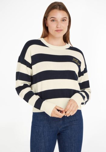 Tommy hilfiger Trui met ronde hals LIGHTHOUSE STP BOXY C-NK SWEATER