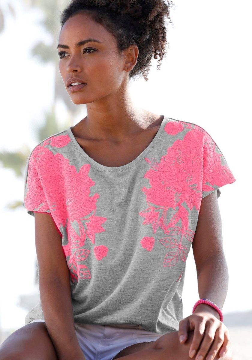 Vivance T-shirt met neonprint