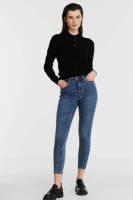 Only cropped high waist skinny jeans blauw