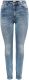 Only cropped high waist skinny jeans blauw