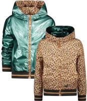 Moodstreet reversible reversible zomerjas van gerecycled polyester metallic groen/bruin