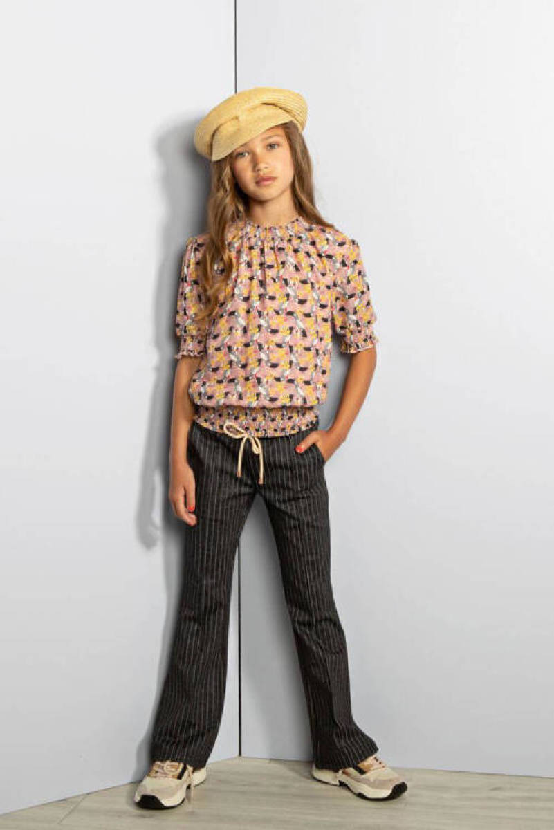 NONO top van gerecycled polyester roze/multicolor