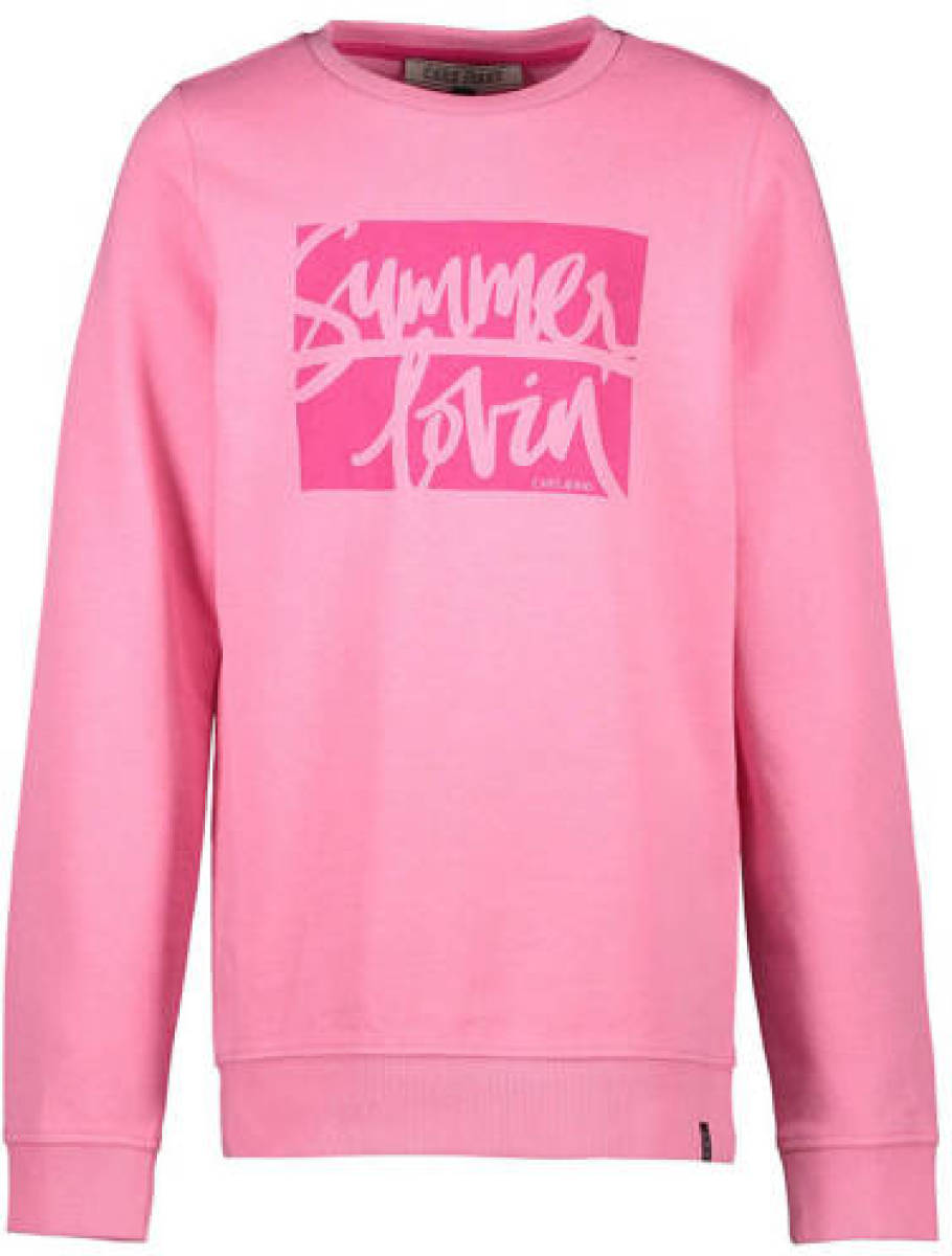 Cars sweater met printopdruk roze