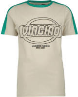 Vingino T-shirt met logo ecru/groen