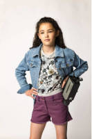 Street called Madison slim fit short paars