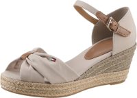 Tommy hilfiger Sleehaksandaaltjes BASIC OPEN TOE MID WEDGE met een verstelbaar riempje