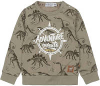 Dirkje sweater met all over print groen