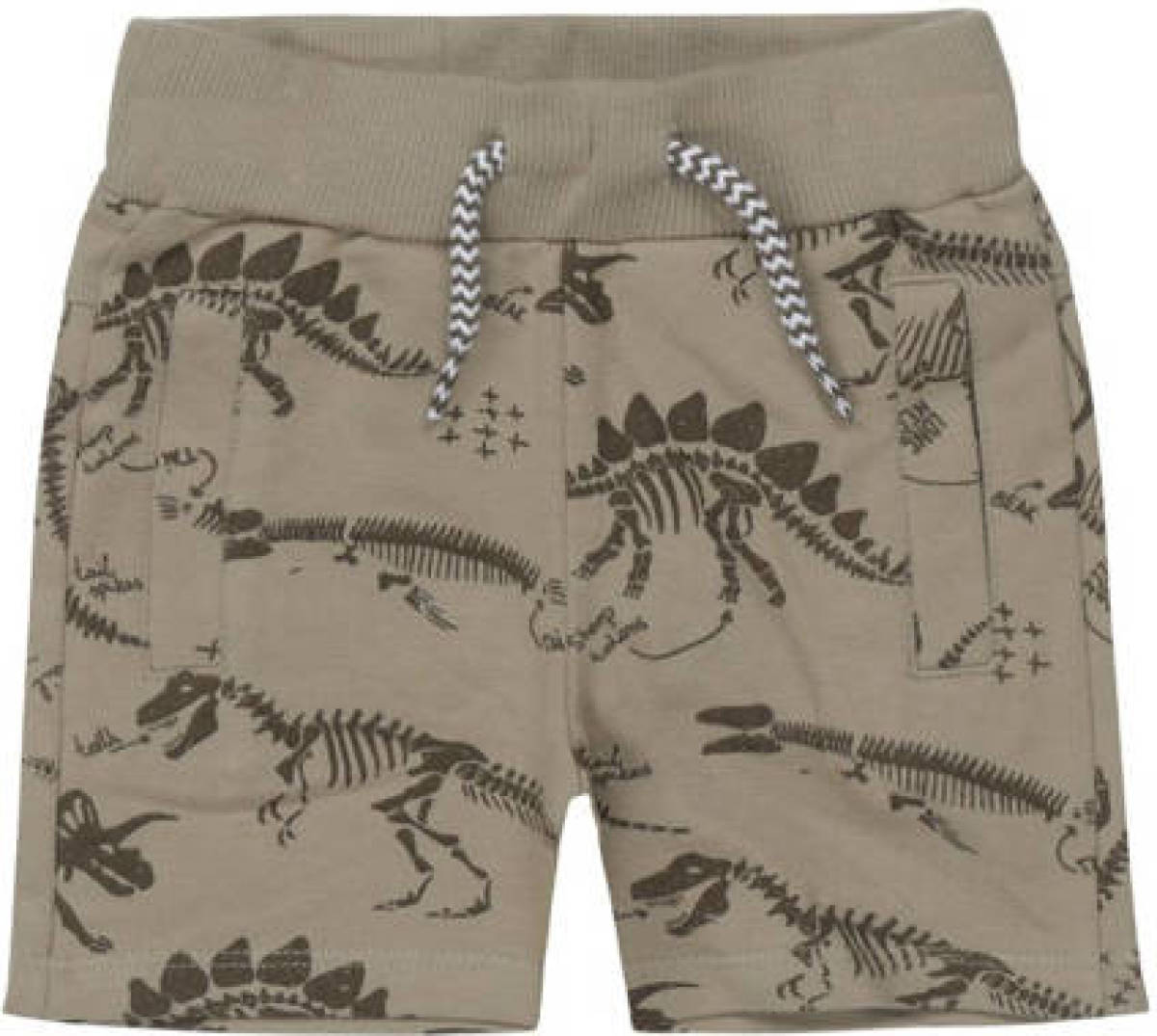 Dirkje regular fit sweatshort met dierenprint groen