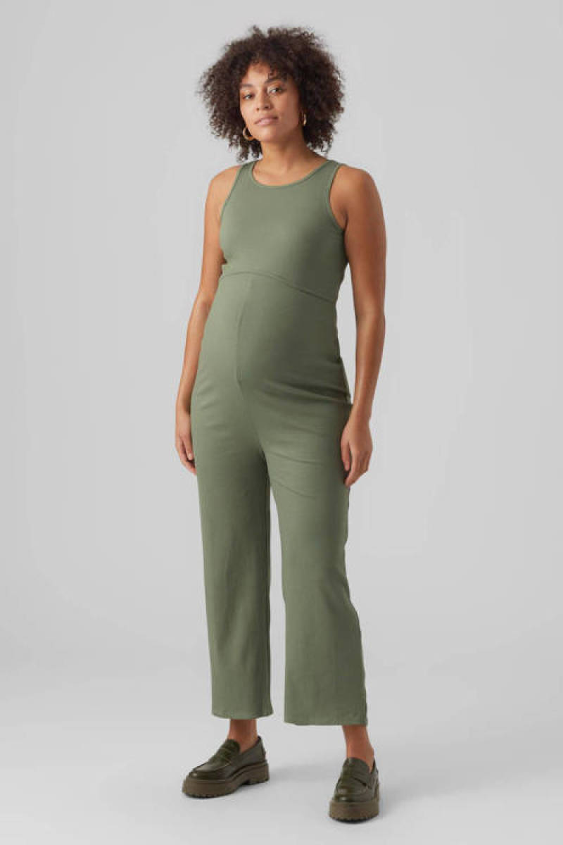 MAMALICIOUS zwangerschapsjumpsuit MLZITTA groen