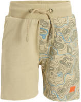 Orange Stars short Mattias met all over print beige