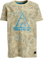 Orange Stars T-shirt Marc met all over print beige